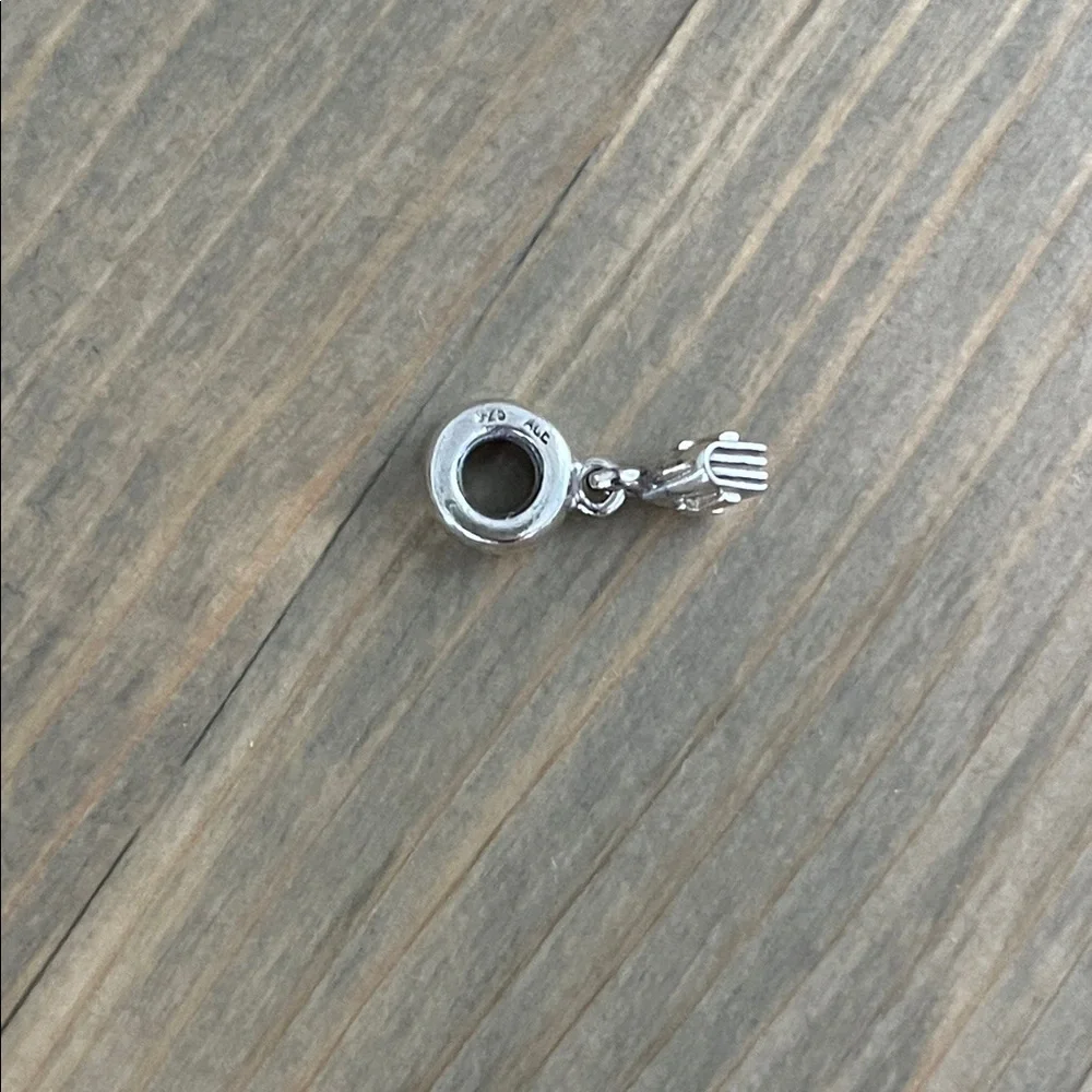 Retired Sterling Silver and 14K Yellow Gold Bible Dangle Bead with Cross - Picture 2 of 5